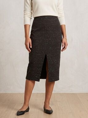 Wilfred Stretchy Fitted Business Casual Maxi Skirt Front Slit Size XS Wool Blend